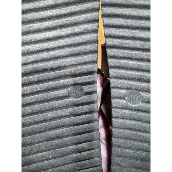 Steve Madden Mayven Tan Black Brown Nubuck Leather Sandals Womens Size 10 - Picture 8 of 8